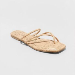NWT A New Day™ Women's Leon Slide Sandals Tan Size 6